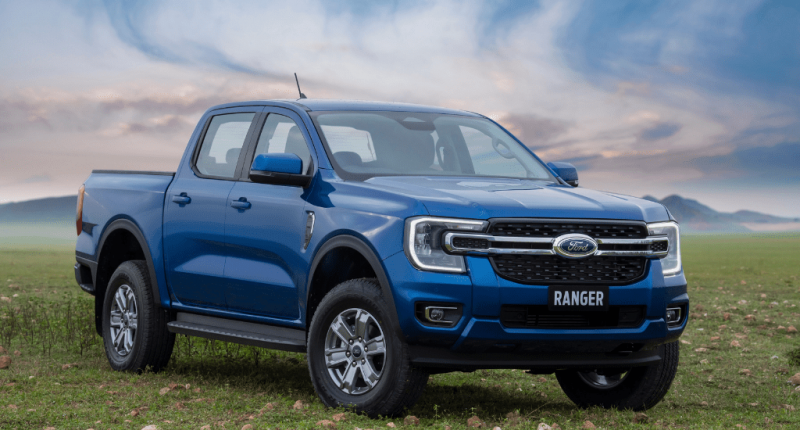 The new Ford Ranger parked up in a desert