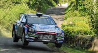 Craig Breen takes a jump at the 2019 Ulster Rally