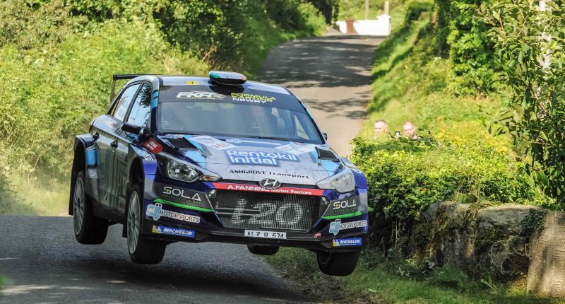 Craig Breen takes a jump at the 2019 Ulster Rally
